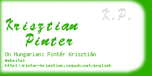 krisztian pinter business card