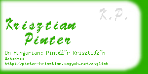 krisztian pinter business card